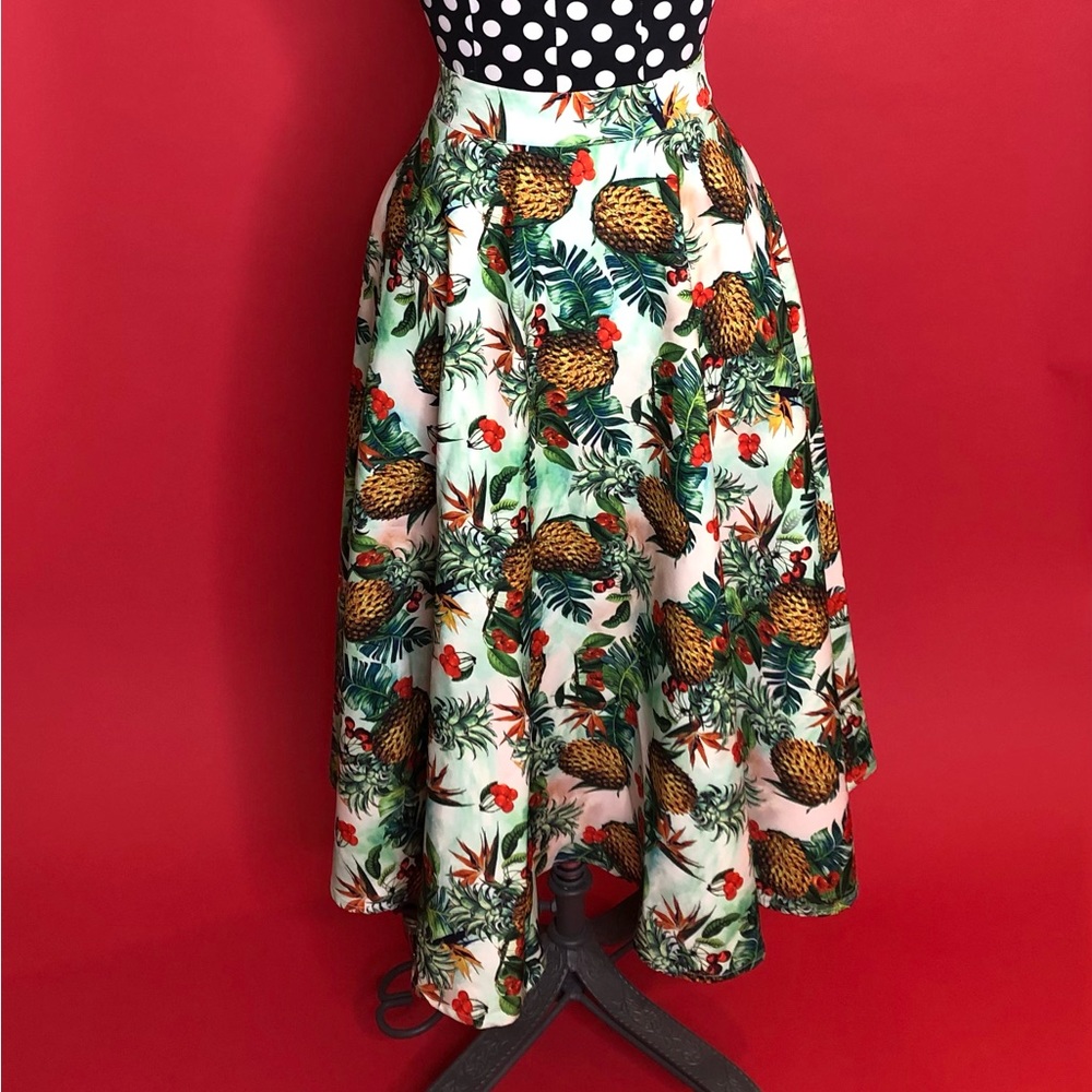 Voodoo Vixen Sammy Tropical Pineapple Circle Skirt XL